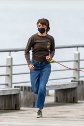 Helena Christensen - Walking Her Dog in New York 04/18/2021
