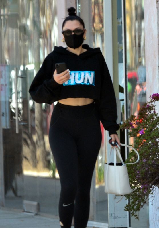 Jessie J in Comfy Outfit - Studio City 03/31/2021