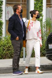 Jordana Brewster and Mason Morfit at Caffe Luxxe in Brentwood 04/06/2021