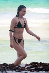 Julianne Hough in a Black Bikini in Tulum 04/26/2021