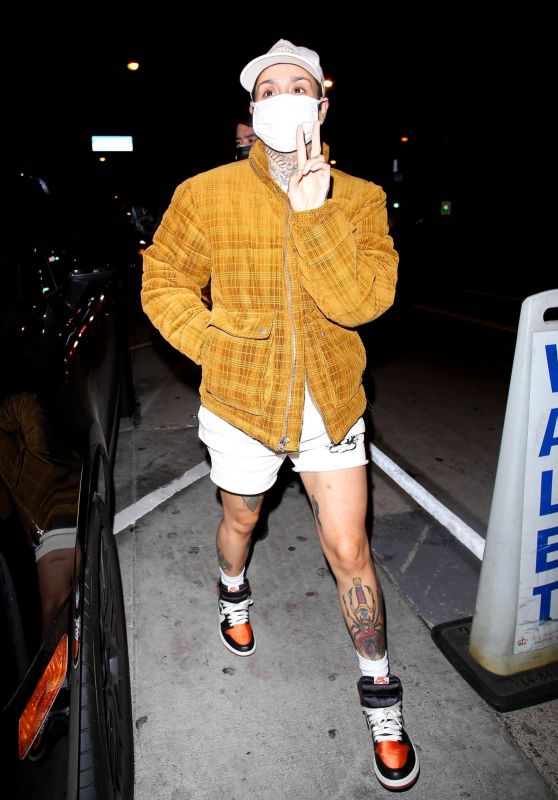Kehlani in a Flannel Shirt and White Shorts - West Hollywood 04/26/2021