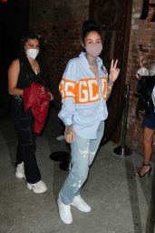 Kehlani in Casual Outfit at TAO Asian Restaurant in Beverly Hills 04/28/2021