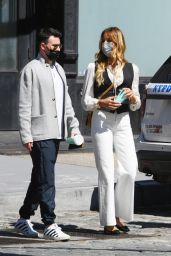 Kelly Bensimon in a Monochrome Outfit - New York 04/13/2021