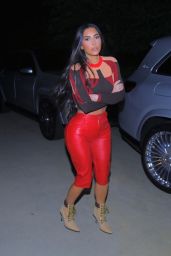 Kim Kardashian in Flame-Red Pants - West Hollywood 03/31/2021