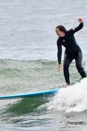 Leighton Meester - Surfing in Malibu 04/24/2021