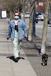 Lili Reinhart - Walking Her Dog in Vancouver 04/16/2021