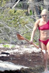 Lindsey Vonn in a Red Bikini in Tulum 04/20/2021