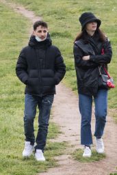 Matilda De Angelis With Her Boyfriend William Mezzanotte in Rome 04/05/2021