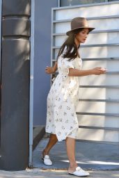 Nicole Scherzinger in a White Summer Floral Dress - LA 04/29/2021