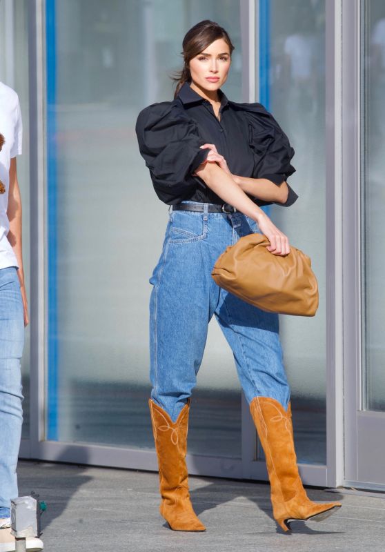 Olivia Culpo in Cowboy Boots at Valentino in Beverly Hills 04/11/2021