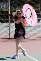Phoebe Price at the Tennis Courts in LA 04/01/2021