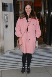 Sophie Ellis-Bextor in a Pink Coat and Faux Fur Collars 04/05/2021