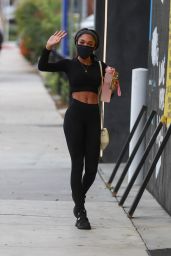 Teala Dunn in Workout Outfit at Dogpound in West Hollywood 04/13/2021