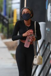Teala Dunn in Workout Outfit at Dogpound in West Hollywood 04/13/2021