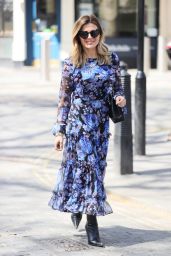 Zoe Hardman in Floral Print Dress in London 04/24/2021