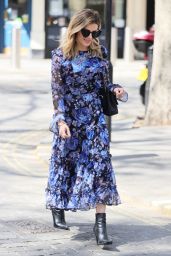 Zoe Hardman in Floral Print Dress in London 04/24/2021