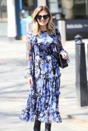 Zoe Hardman in Floral Print Dress in London 04/24/2021