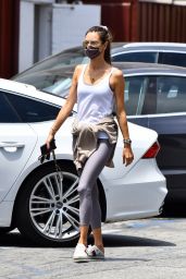 Alessandra Ambrosio at the Brentwood Country Mart 05/17/2021