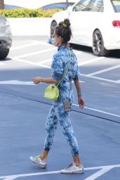 Alessandra Ambrosio in a Tie-dye Jumpsuit - Santa Monica 05/19/2021