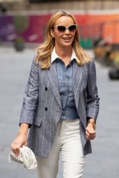 Amanda Holden in White Trousers and Blazer 05/12/2021