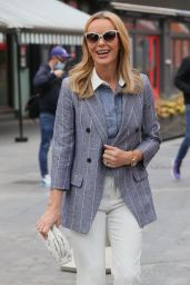 Amanda Holden in White Trousers and Blazer 05/12/2021