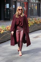 Amanda Holden Wears Burgundy Top and Trousers 05/06/2021