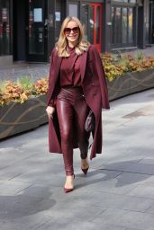 Amanda Holden Wears Burgundy Top and Trousers 05/06/2021