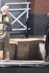 Amber Anderson - Filming "Peaky Blinders" Season 6 in Manchester 05/05/2021