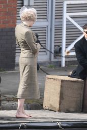 Amber Anderson - Filming "Peaky Blinders" Season 6 in Manchester 05/05/2021