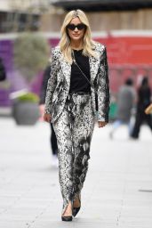 Ashley Roberts in a Snakeskin Print Suit and Black Heels - London 05/26/2021