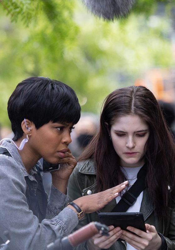 Danielle Moné Truitt and Ainsley Seiger - "Law and Order: Organized Crime" TV Show Filming in New York 05/12/2021