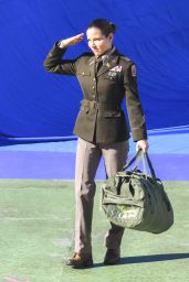Elsa Pataky in a Military Uniform - "Interceptor" Set in Sydney 05/13/2021