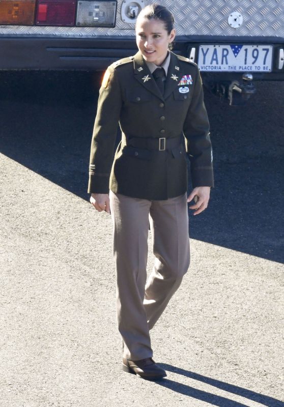 Elsa Pataky in a Military Uniform - "Interceptor" Set in Sydney 05/13/2021