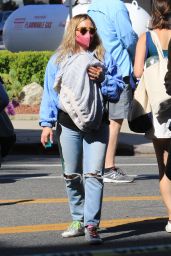 Hilary Duff in Casual Outfit - Farmers Market in Studio City 05/23/2021