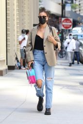 Irina Shayk in Distressed Jeans in New York 05/18/2021