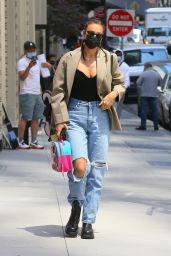 Irina Shayk in Distressed Jeans in New York 05/18/2021
