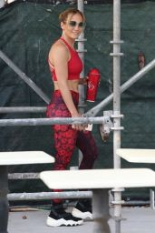 jennifer lopez looks fab in a bright red workout top and leggings as she  hits the gym in miami, florida-241219_6