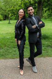 Katya Jones and Giovanni Pernice - Filming in a London Park for MeccaBingo.com 05/30/2021