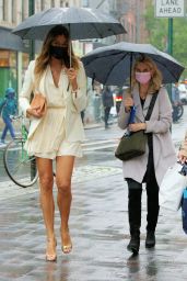 Kelly Bensimon in a Little White Dress in NY 05/05/2021