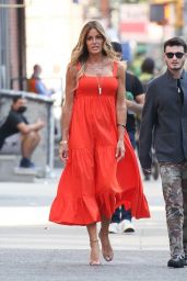 Kelly Bensimon in an Orange Dress - NYC 05/20/2021