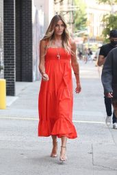 Kelly Bensimon in an Orange Dress - NYC 05/20/2021