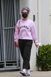 Kelly Osbourne in a Pink Sweatshirt - Beverly Hills 05/16/2021