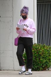 Kelly Osbourne in a Pink Sweatshirt - Beverly Hills 05/16/2021