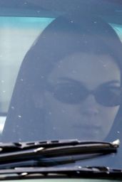 Kendall Jenner in a Black Porsche in Los Angeles 05/05/2021