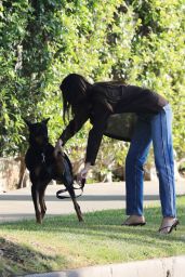 Kendall Jenner - Walking Her Dog in Beverly Hills 05/07/2021