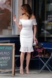 Lizzie Cundy in a White Mini Dress 05/26/2021