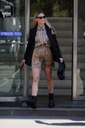 Michelle Hunziker in a Spring Outfit - Milan 05/04/2021
