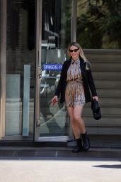 Michelle Hunziker in a Spring Outfit - Milan 05/04/2021