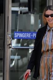 Michelle Hunziker in a Spring Outfit - Milan 05/04/2021