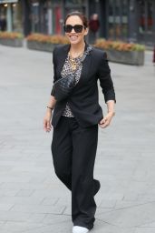 Myleene Klass in a Black Trouser Suit and a Printed Top 05/06/2021